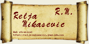 Relja Mikašević vizit kartica